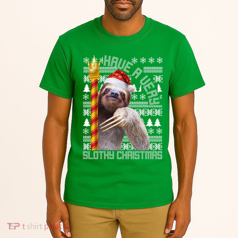 Have a Very Slothy Christmas Sloth Ugly Christmas Tall T-Shirt