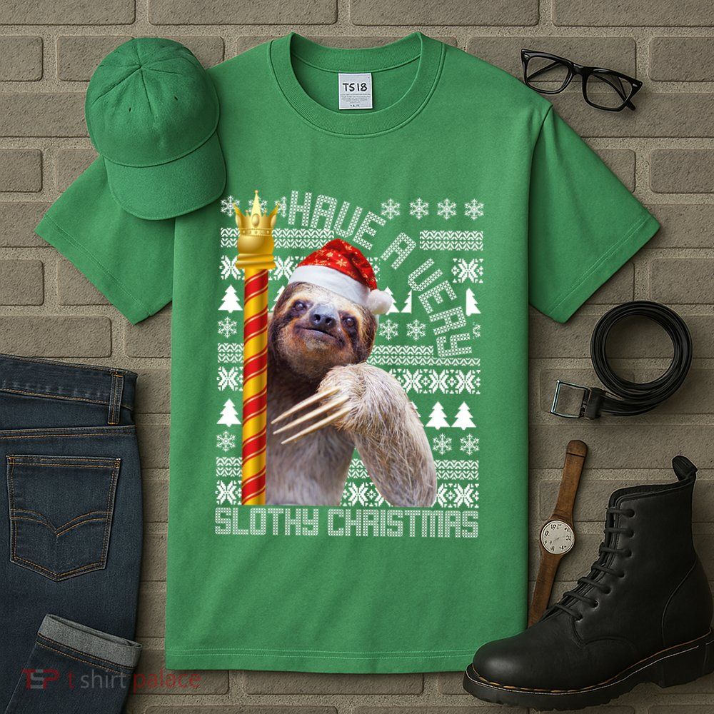 Have a Very Slothy Christmas Sloth Ugly Christmas Tall T-Shirt