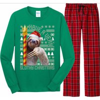 Have a Very Slothy Christmas Sloth Ugly Christmas Long Sleeve Pajama Set