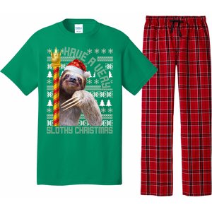 Have a Very Slothy Christmas Sloth Ugly Christmas Pajama Set