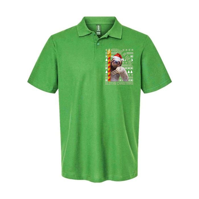 Have a Very Slothy Christmas Sloth Ugly Christmas Softstyle Adult Sport Polo