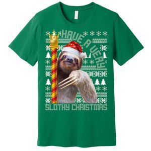 Have a Very Slothy Christmas Sloth Ugly Christmas Premium T-Shirt