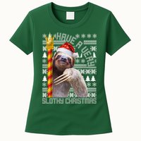 Have a Very Slothy Christmas Sloth Ugly Christmas Womens T-Shirt