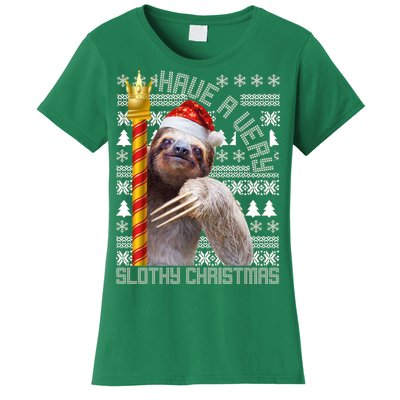 Have a Very Slothy Christmas Sloth Ugly Christmas Women's T-Shirt