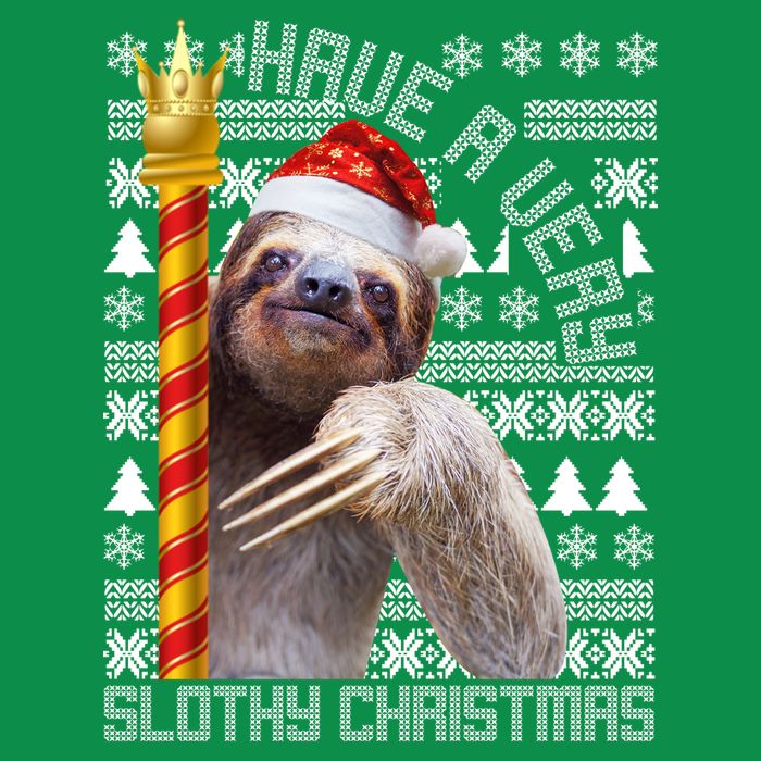 Have a Very Slothy Christmas Sloth Ugly Christmas Women's V-Neck T-Shirt