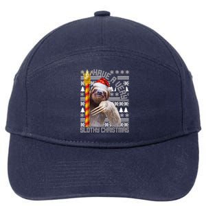 Have a Very Slothy Christmas Sloth Ugly Christmas 7-Panel Snapback Hat