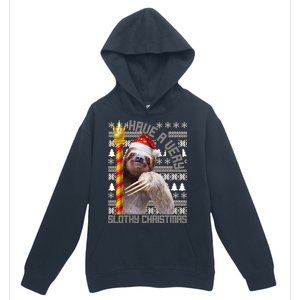 Have a Very Slothy Christmas Sloth Ugly Christmas Urban Pullover Hoodie