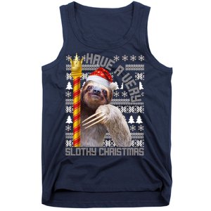 Have a Very Slothy Christmas Sloth Ugly Christmas Tank Top