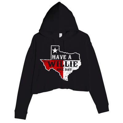 Have A Willie Nice Day Crop Fleece Hoodie