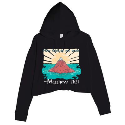 Have Faith Do Not Doubt Matthew 21:21 Crop Fleece Hoodie
