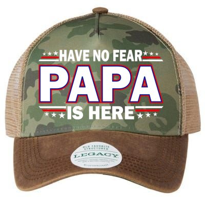 Have No Fear Papa Is Here Legacy Tie Dye Trucker Hat