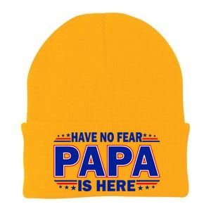 Have No Fear Papa Is Here Knit Cap Winter Beanie