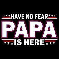 Have No Fear Papa Is Here Cropped Pullover Crew