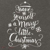 Have yourself a merry little Christmas graphic Cotton Canvas Backpack