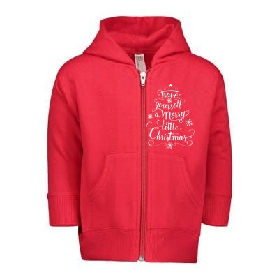 Have yourself a merry little Christmas graphic Toddler Zip Fleece Hoodie