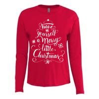 Have yourself a merry little Christmas graphic Womens Cotton Relaxed Long Sleeve T-Shirt