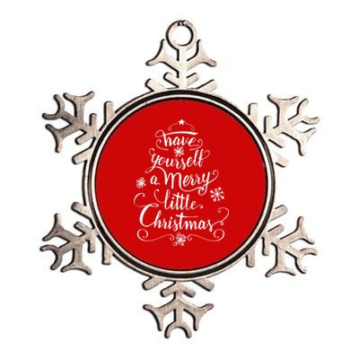 Have yourself a merry little Christmas graphic Metallic Star Ornament