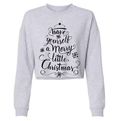 Have yourself a merry little Christmas graphic Cropped Pullover Crew