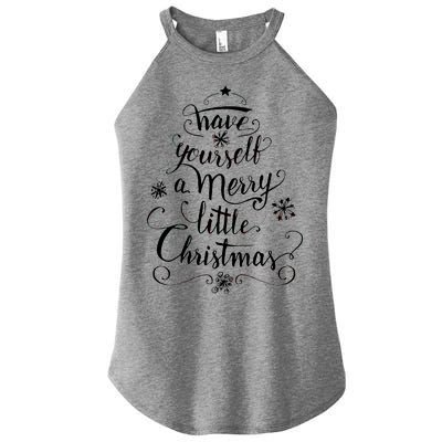 Have yourself a merry little Christmas graphic Women's Perfect Tri Rocker Tank