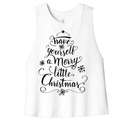 Have yourself a merry little Christmas graphic Women's Racerback Cropped Tank