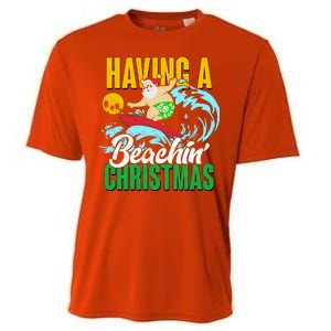 Having A Beachin' Christmas Cooling Performance Crew T-Shirt