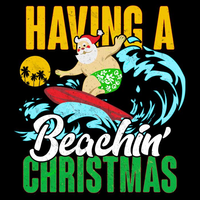 Having A Beachin' Christmas 7-Panel Snapback Hat