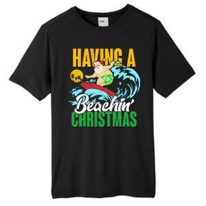 Having A Beachin' Christmas Tall Fusion ChromaSoft Performance T-Shirt