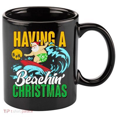 Having A Beachin' Christmas 11oz C Handle Ceramic Mug