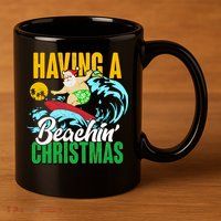 Having A Beachin' Christmas 11oz C Handle Ceramic Mug