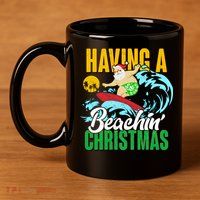 Having A Beachin' Christmas 11oz C Handle Ceramic Mug