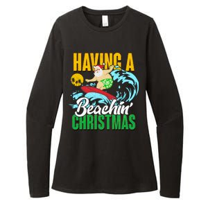 Having A Beachin' Christmas Womens CVC Long Sleeve Shirt