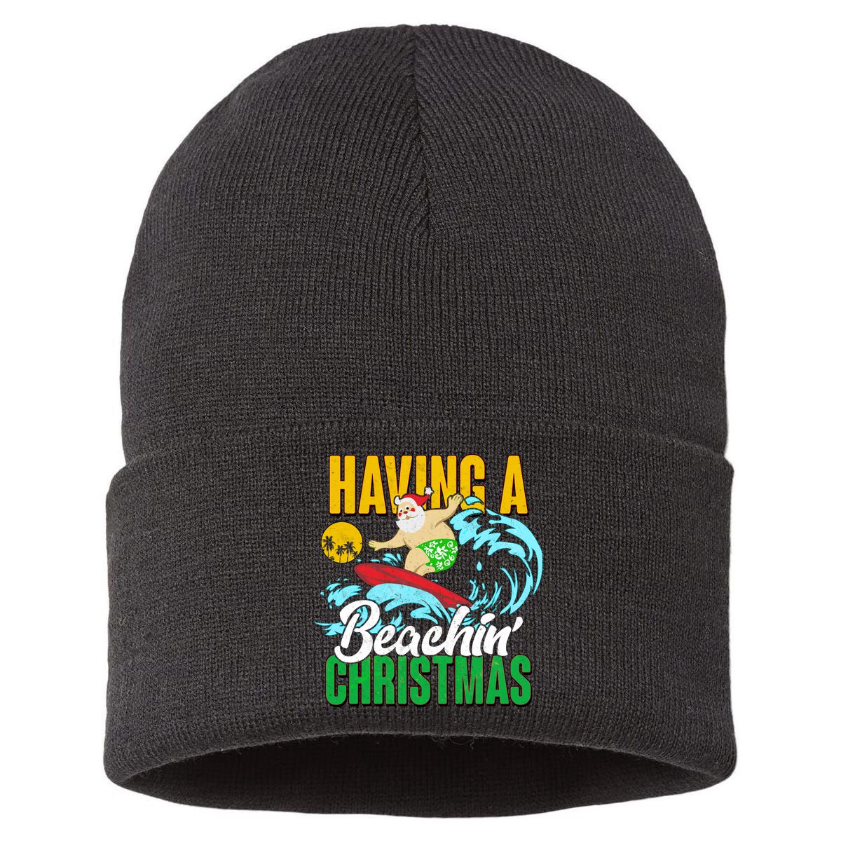Having A Beachin' Christmas Sustainable Knit Beanie