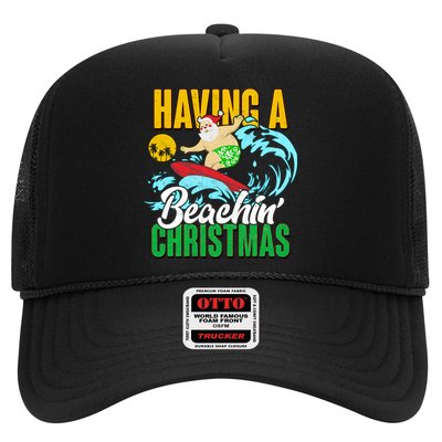 Having A Beachin' Christmas Trucker Hat