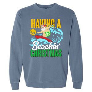 Having A Beachin' Christmas Garment-Dyed Sweatshirt