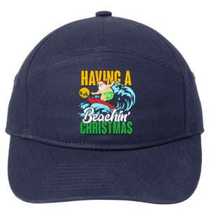 Having A Beachin' Christmas 7-Panel Snapback Hat