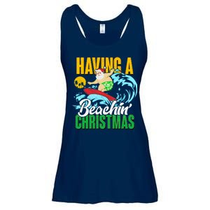 Having A Beachin' Christmas Ladies Essential Flowy Tank