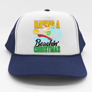 Having A Beachin' Christmas Trucker Hat