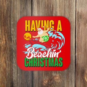 Having A Beachin' Christmas Coaster