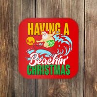 Having A Beachin' Christmas Coaster