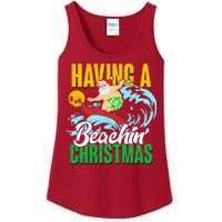 Having A Beachin' Christmas Ladies Essential Tank