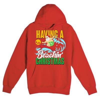 Having A Beachin' Christmas Premium Pullover Hoodie