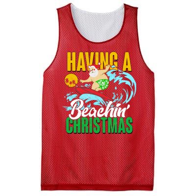 Having A Beachin' Christmas Mesh Reversible Basketball Jersey Tank