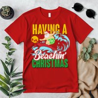 Having A Beachin' Christmas Premium T-Shirt