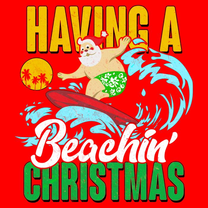 Having A Beachin' Christmas Premium T-Shirt
