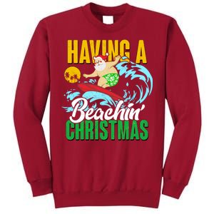 Having A Beachin' Christmas Tall Sweatshirt