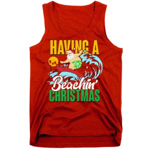 Having A Beachin' Christmas Tank Top