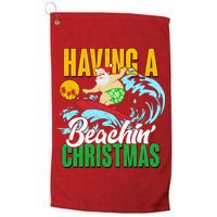 Having A Beachin' Christmas Golf Towel