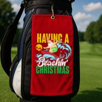 Having A Beachin' Christmas Golf Towel