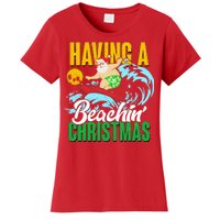 Having A Beachin' Christmas Women's T-Shirt