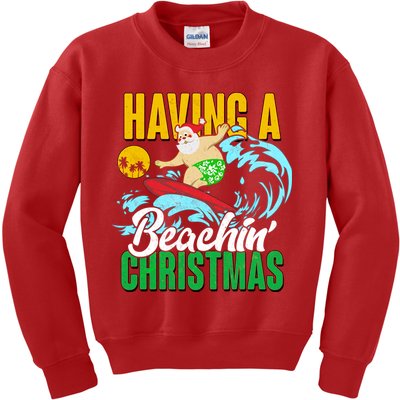 Having A Beachin' Christmas Kids Sweatshirt